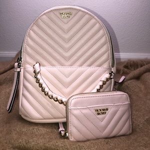 Victoria secret pink mini backpack with matching wallet